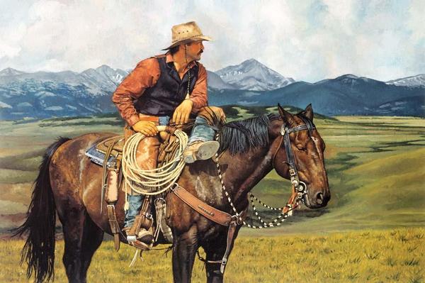600x399 Great View Western Paintings Craig Tennant Cowboy Art 47846 - Great Western Painting