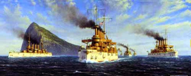 743x295 Navy Joe The Great White Fleet. - Great White Fleet Painting
