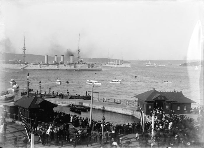 700x508 The Great White Fleet, 1908 - Great White Fleet Painting