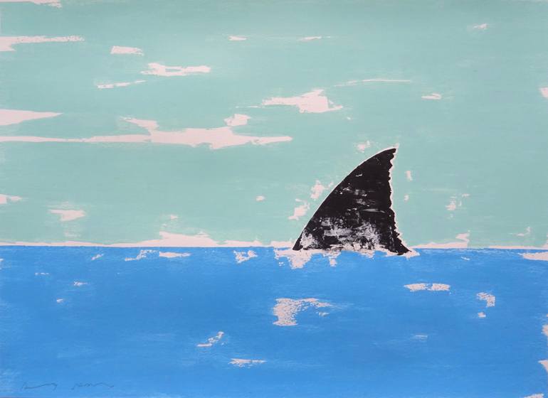 770x560 Saatchi Art Great White Shark Painting By Andy Shaw - Great White Painting