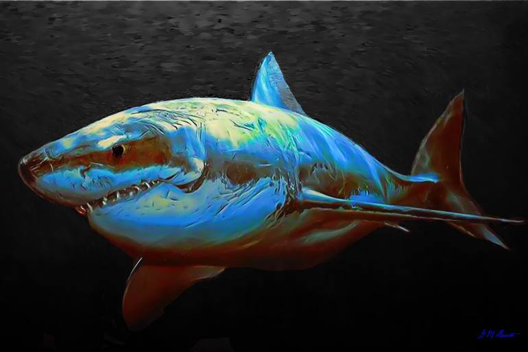 770x513 Saatchi Art The Spirit Of The Great White Painting By Michael Durst - Great White Painting