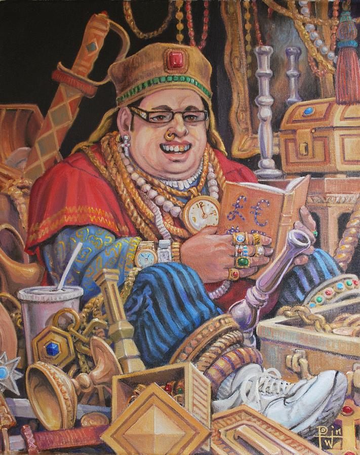 711x900 Greed Painting By Henry David Potwin - Greed Painting