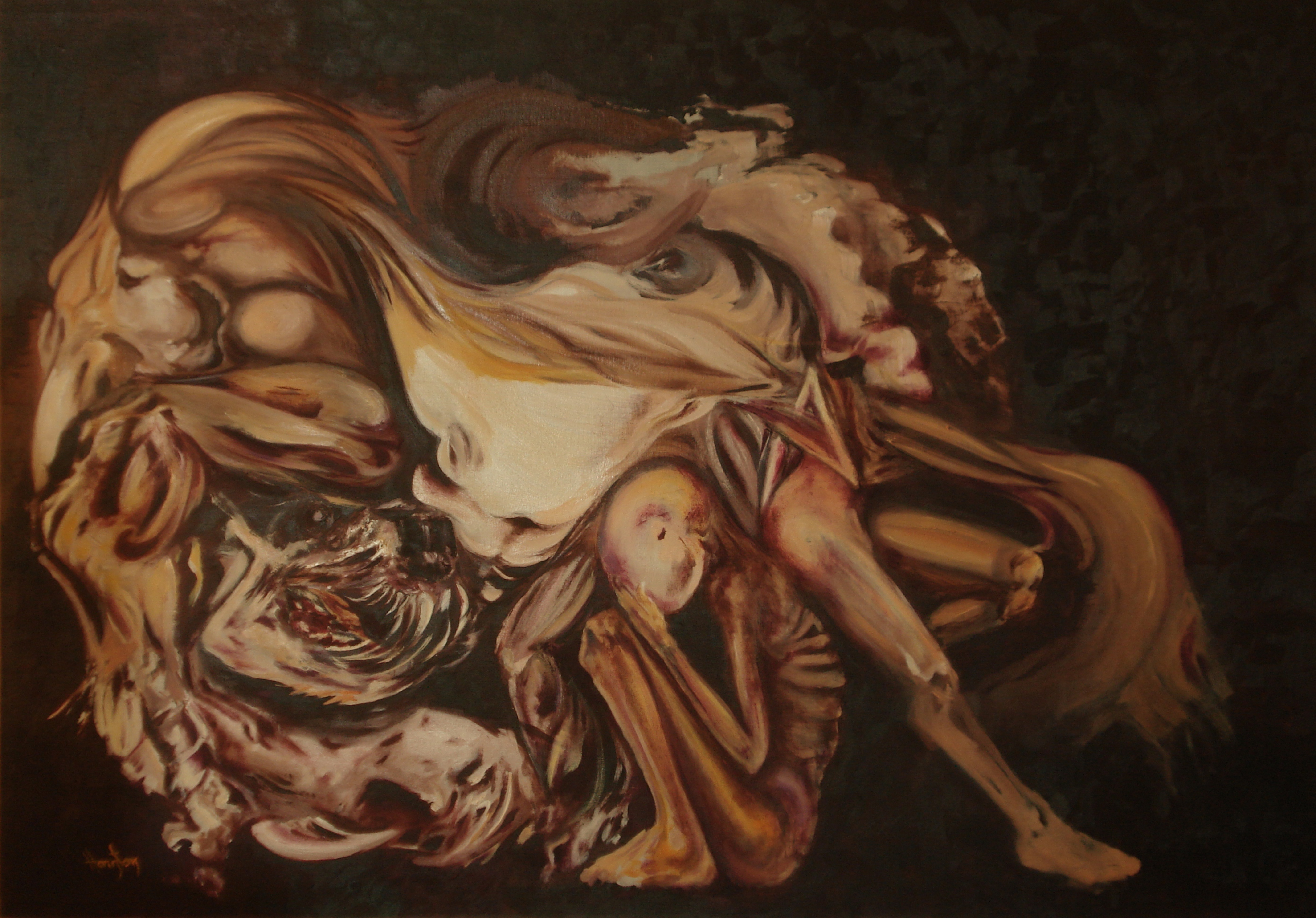 5586x3898 Oil Painting Graphic Anthropology Page 5 - Greed Painting