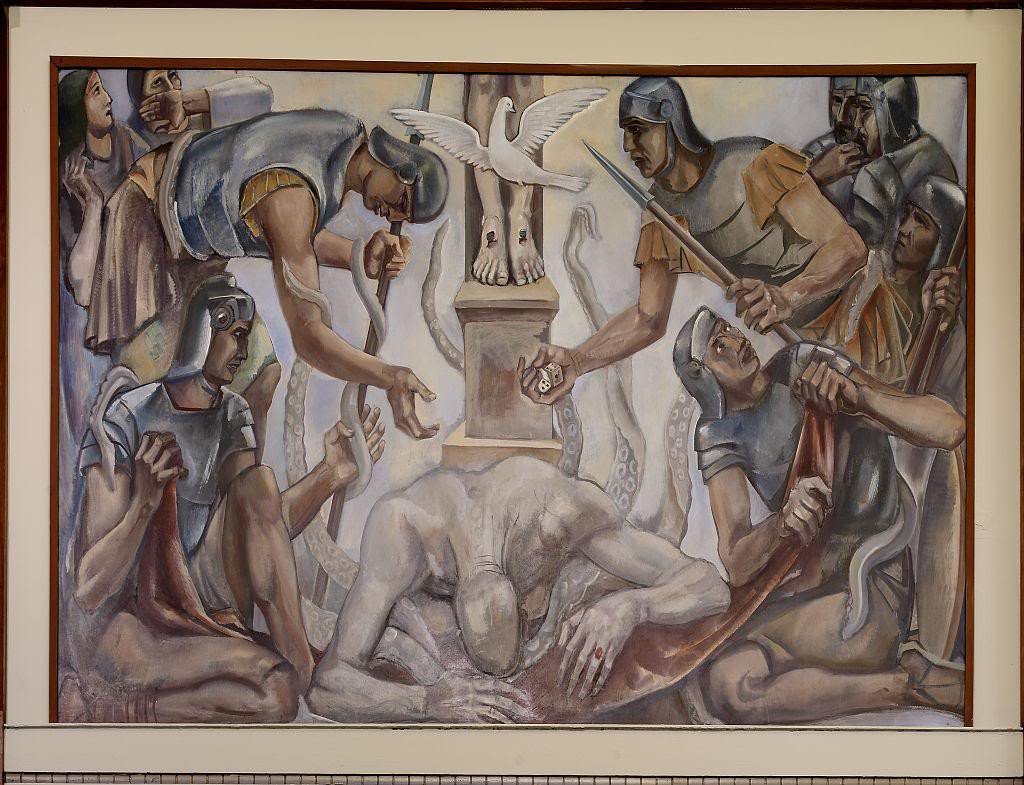 1024x785 Oil Painting Greed Located In Fifth Floor Main Library - Greed Painting