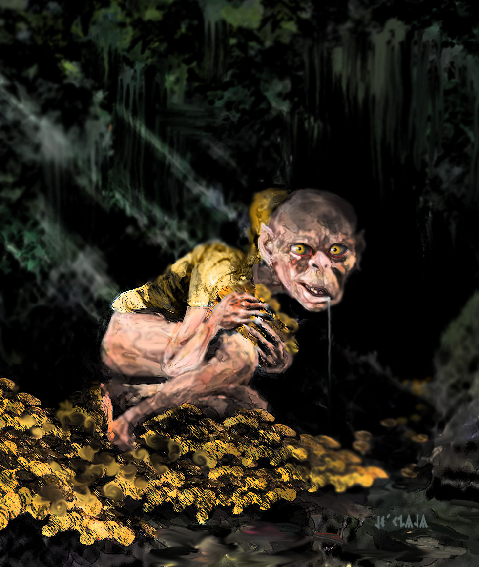 981x1162 Painting A Portrait Of Greed Welcome Travelers - Greed Painting