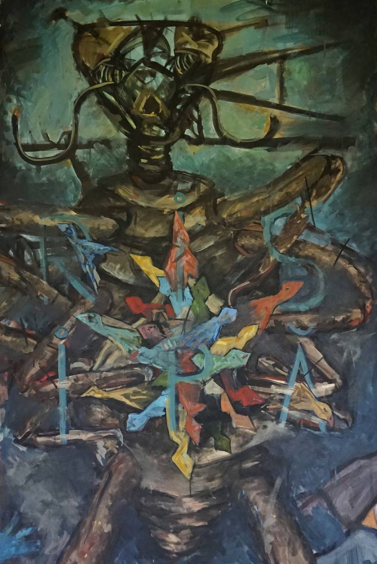 770x1153 Saatchi Art Greed, Part Of A Series, Dehumanisation Painting By - Greed Painting