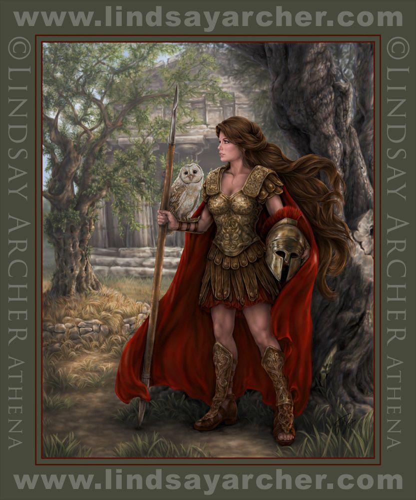 833x1000 Athena By Linzarcher On Mythology - Greek Goddess Athena Painting