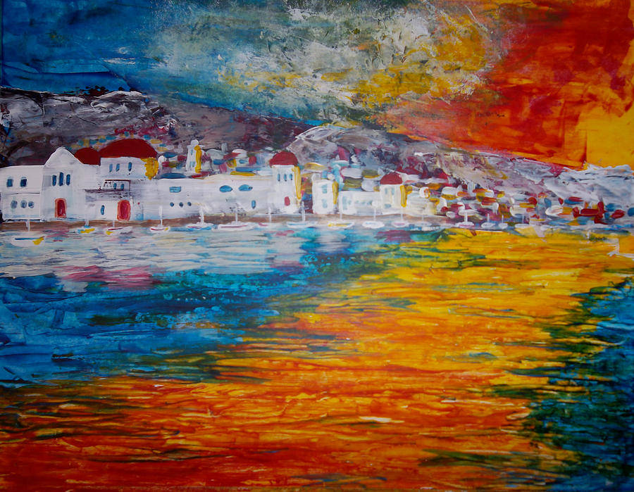 900x699 Greek Landscape Paintings Painting By Francis Lee - Greek Landscape Painting