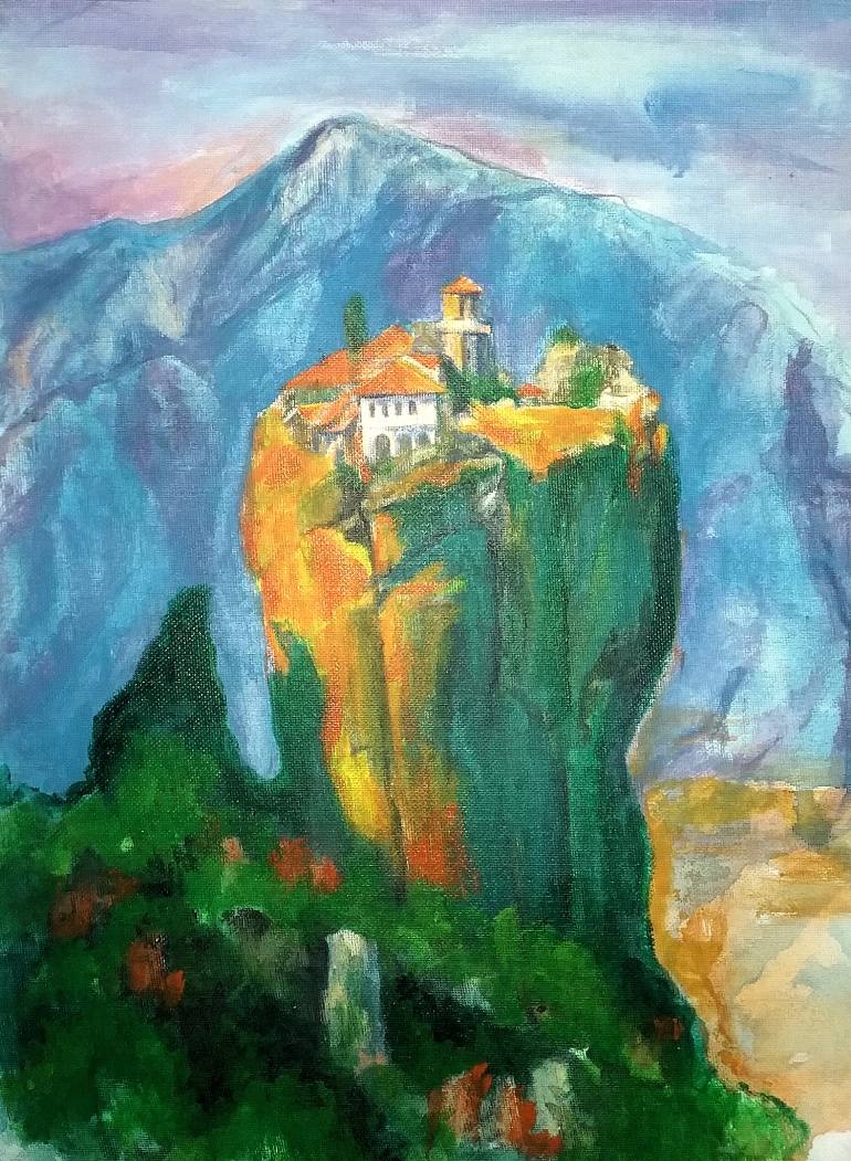 770x1051 Saatchi Art Greek Landscape Painting By Daniela Vasileva - Greek Landscape Painting