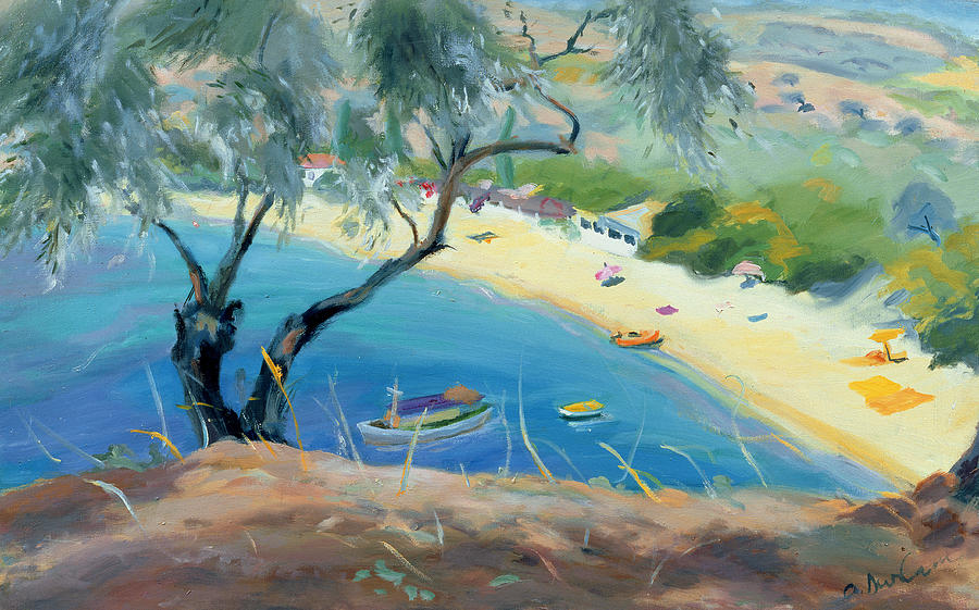 900x561 Achladies Bay - Greek Landscape Painting
