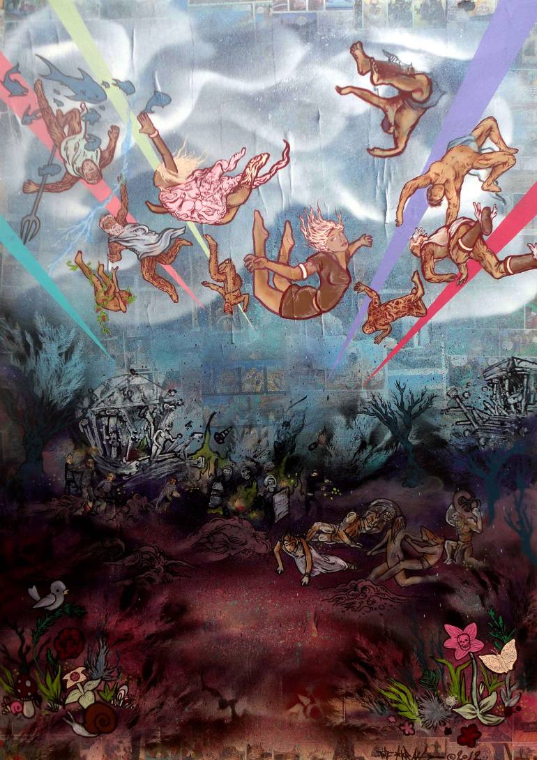 770x1089 Saatchi Art Fall Of Greek Gods Of Olympus Painting By - Greek Myth Painting