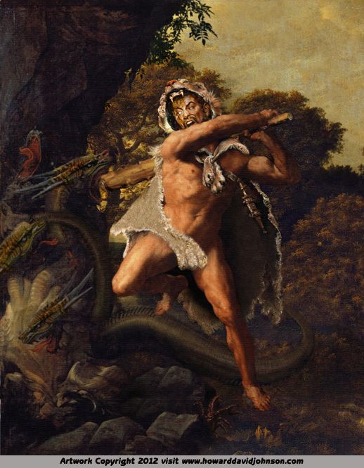 518x666 Hercules Greek Myth Fantasy Art Paintings Of Legend Mythology - Greek Mythology Art Painting