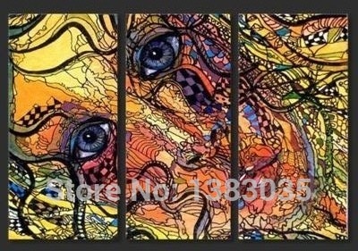 400x281 Hand Painted Greek Mythology Gorgon Medusa Face Abstract Oil - Greek Mythology Painting