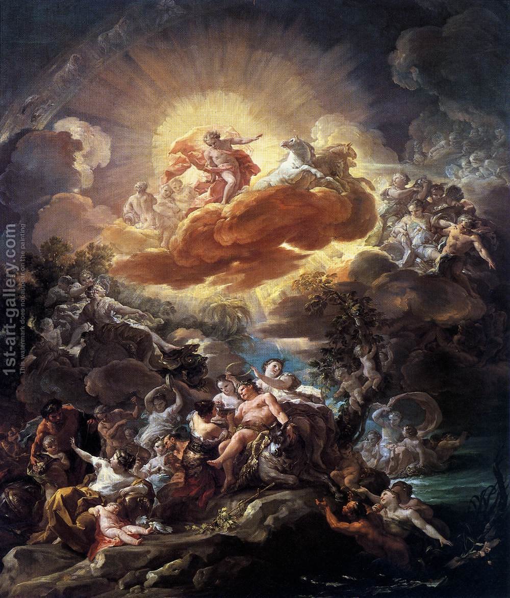 1000x1174 The Birth Of The Sun And The Triumph Of Bacchus 1762 Corrado - Greek Mythology Painting