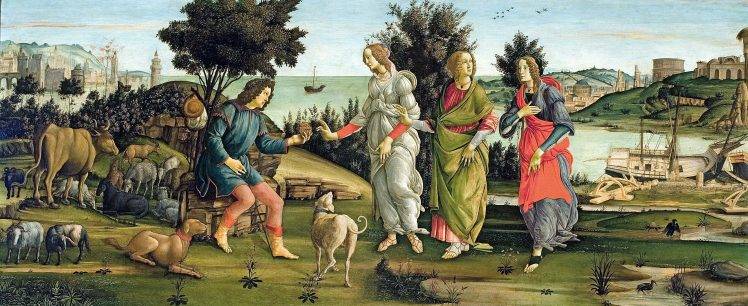 748x306 Greek Mythology, Classic Art, Painting, Animals, Ship, Coast - Greek Mythology Painting