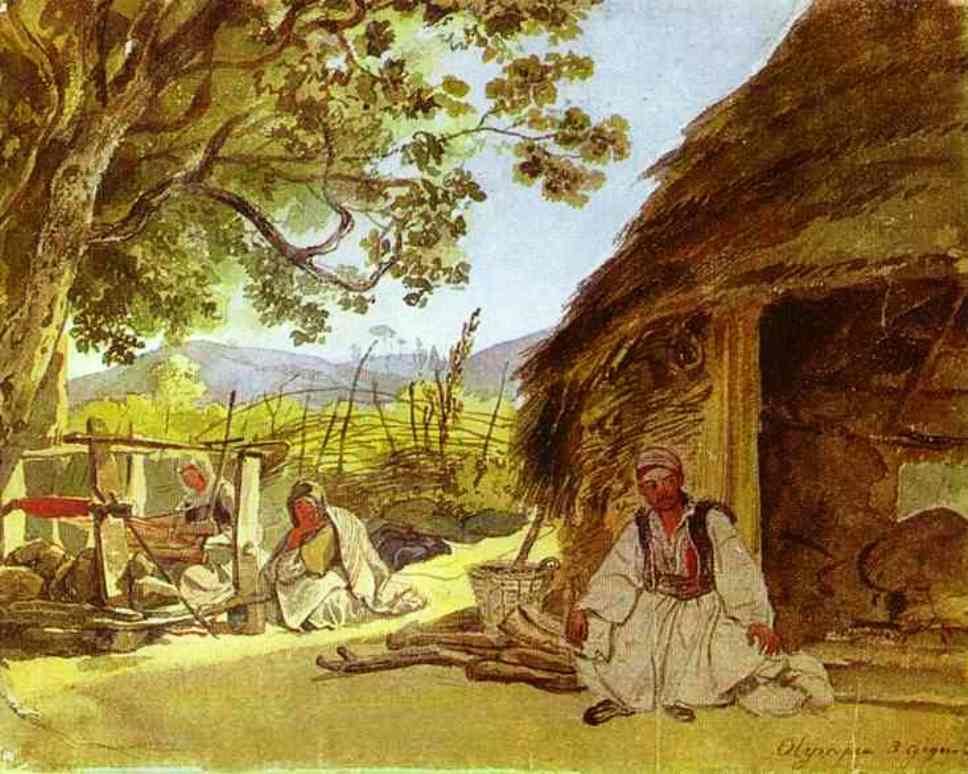 968x774 Greek Morning In Myraca 1835 Painting Karl Brulloff Oil Paintings - Greek Oil Painting