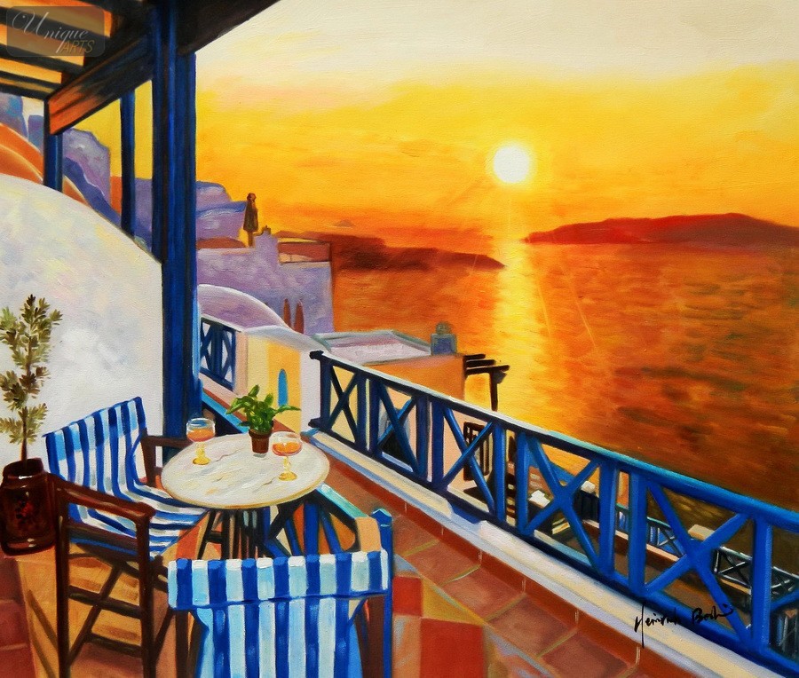 900x764 Modern Art - Greek Oil Painting