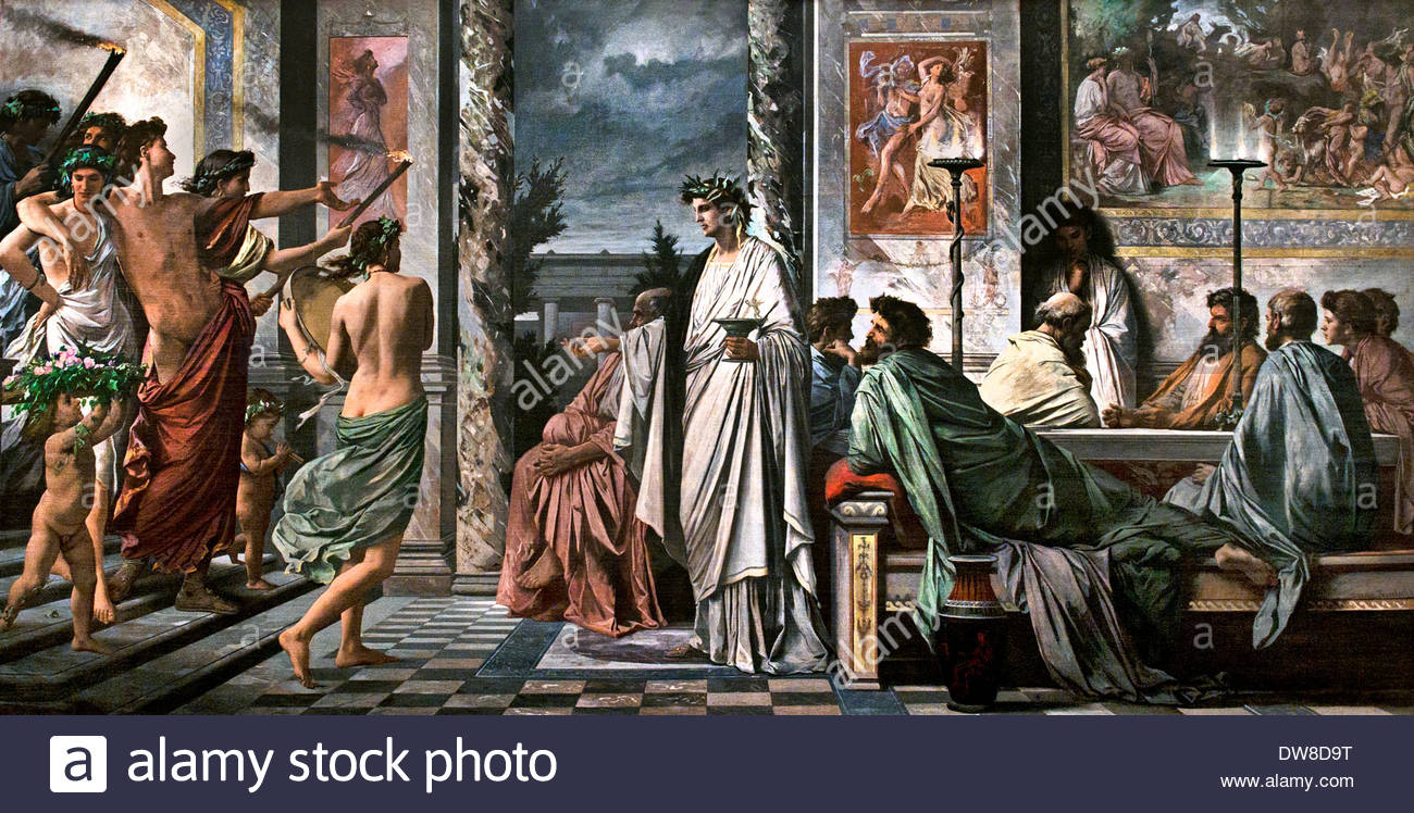 1300x748 The Banquet Of Plato 1869 Anselm Feuerbach 1829 - Greek Philosophers Painting