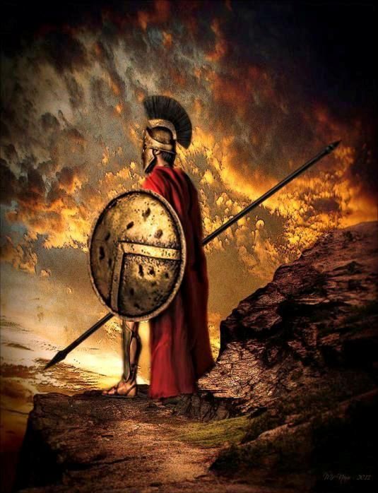 535x698 Arnaudin, Eric - Greek Warrior Painting