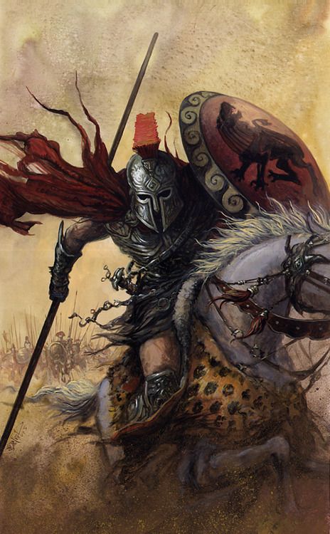 464x750 Arte Y Conceptos Rpg Parte 2 Greek Warrior - Greek Warrior Painting