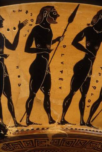 326x486 Greek Vase Painting - Greek Warrior Painting