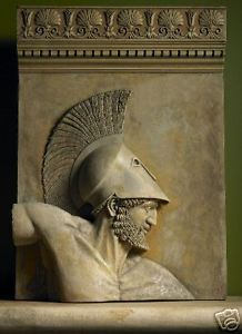 218x300 Achilles Trojan Greek Warrior Relief Wall Art Plaque Stone - Greek Warrior Painting