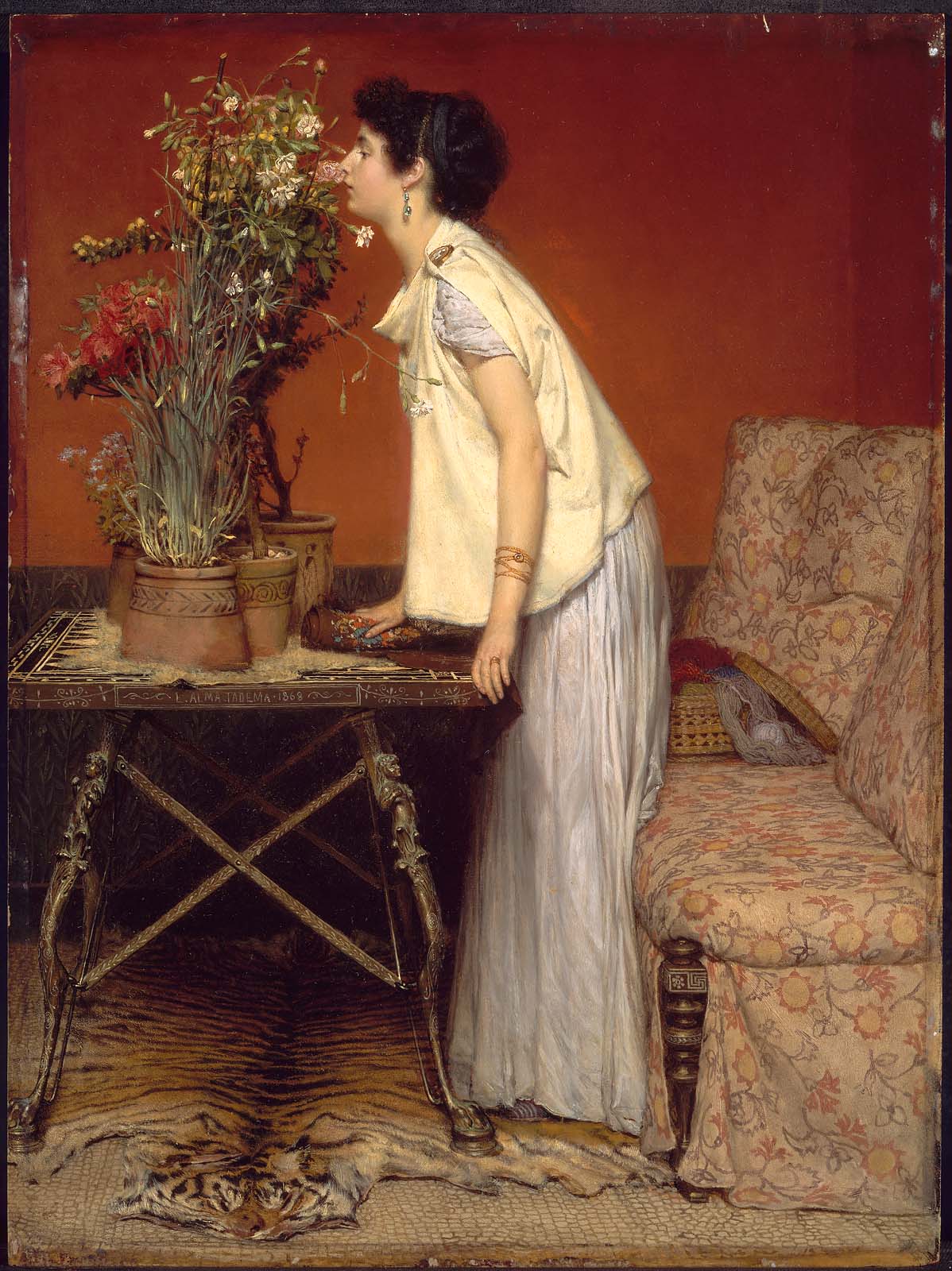 1198x1600 Woman And Flowers Museum Of Fine Arts, Boston - Greek Woman Painting