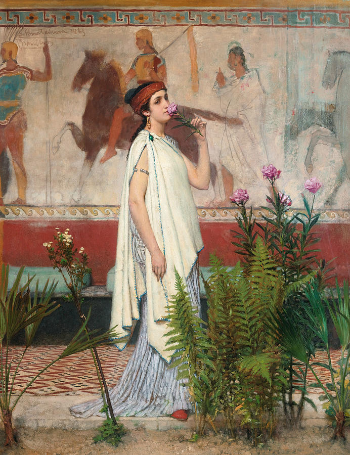 692x900 A Greek Woman Painting By Lawrence Alma Tadema - Greek Woman Painting