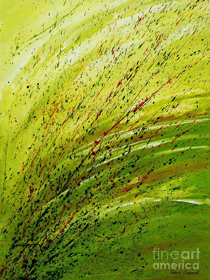 675x900 Green Landscape - Green Abstract Painting