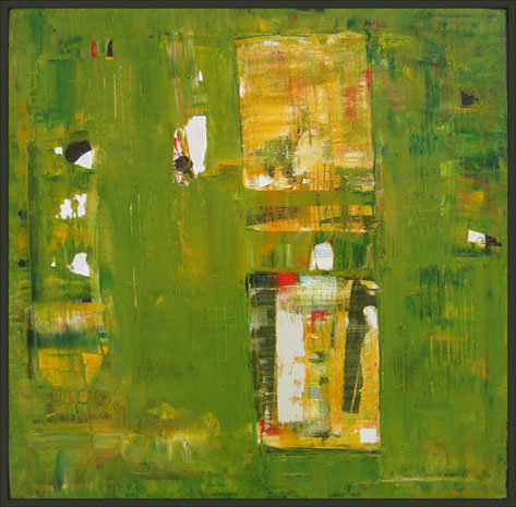 473x465 Olive Green Abstract Art Painting Iodine By Shawn Mcnulty - Green Abstract Painting