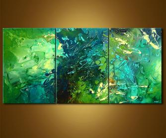334x278 Painting - Green Abstract Painting
