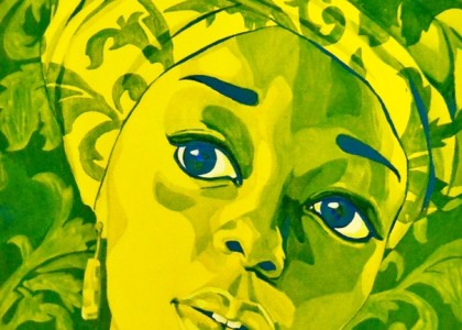 420x300 Kariuki, Nduta Diani Beach Art Gallery - Green And Yellow Painting