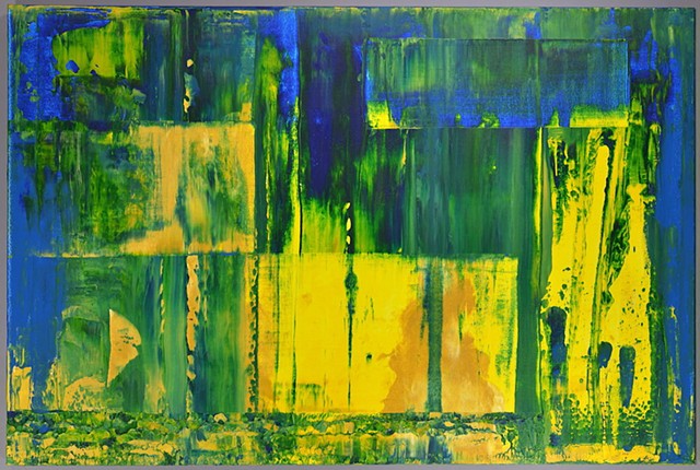 640x430 M. Lamvik - Green And Yellow Painting