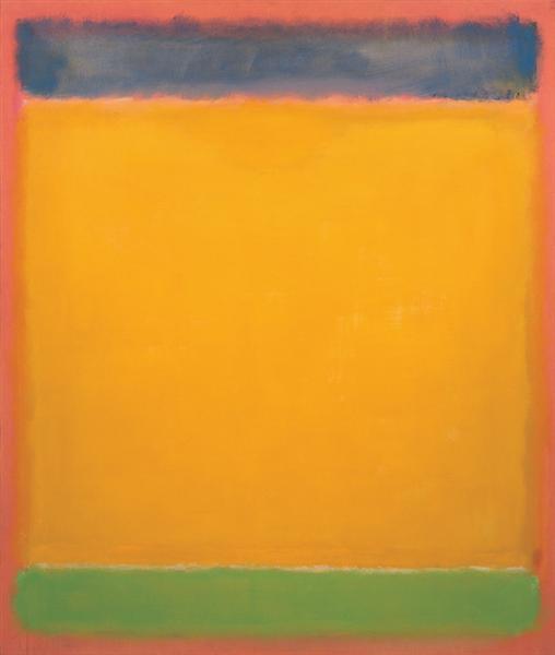 508x600 United (Blue, Yellow, Green On Red), 1954 - Green And Yellow Painting