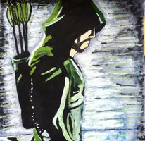 206x200 Green Arrow Painting By Comicconcatwoman - Green Arrow Painting