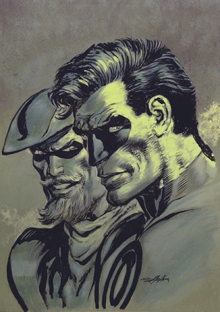 318x450 Green Lantern Amp Green Arrow Painting 18.75 X 24 - Green Arrow Painting