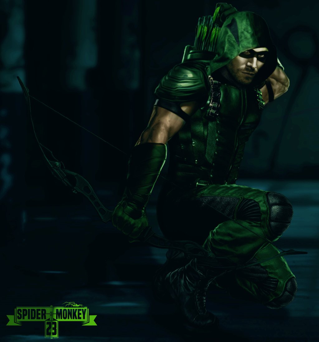 1024x1095 The Green Arrow. By Spidermonkey23 - Green Arrow Painting