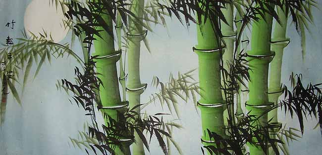 650x314 Chinese Paintings Bamboo Gallery. Chinese Bamboo Paintings - Green Bamboo Painting