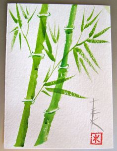 236x305 Bamboo Art Green Leaves Wallpaper For Walls Bamboo - Green Bamboo Painting