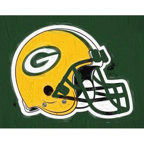 500x500 Green Bay Packers Helmet Sketch For Canvas Painting - Green Bay Packers Painting