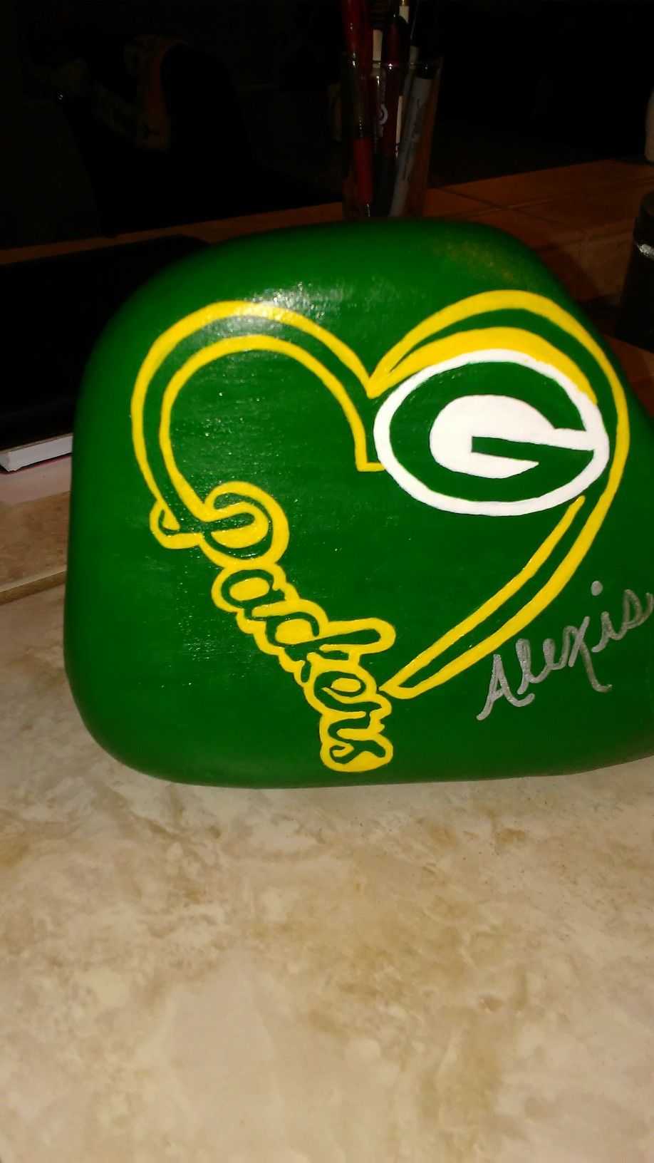 918x1632 Green Bay Packers Painted Rock Rock Painting Ideas - Green Bay Packers Painting