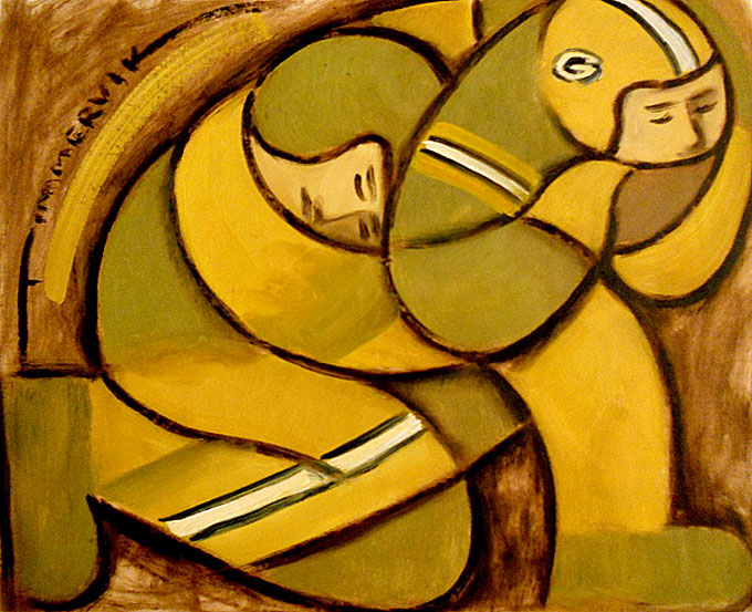 680x553 Tommervik Green Bay Packers By Tommervik - Green Bay Packers Painting