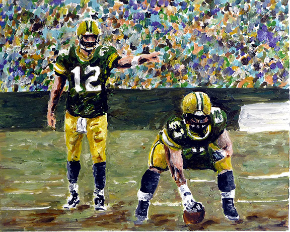 576x461 Aaron Rodgers Green Bay Packers Image - Green Bay Packers Painting