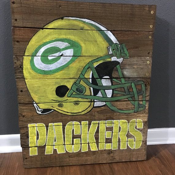 570x570 Green Bay Packers Nfl Wooden Painted Pallet By Parkwoodpallets - Green Bay Painting