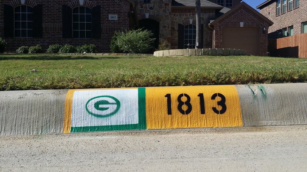 1000x562 Green Bay Logo Done By Dallas Curb Painting. - Green Bay Painting