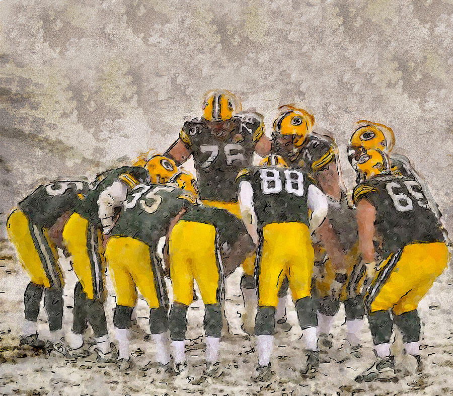 900x787 The Frozen Tundra Green Bay Painting By John Farr - Green Bay Painting