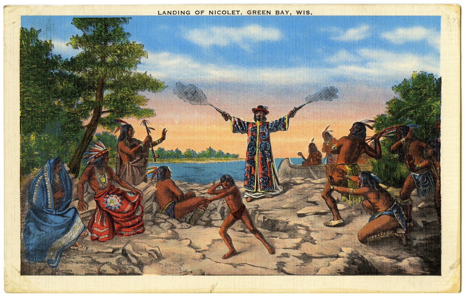 1600x1022 The Wisconsin Project Found Landing Of Nicolet, Green Bay, Wi - Green Bay Painting