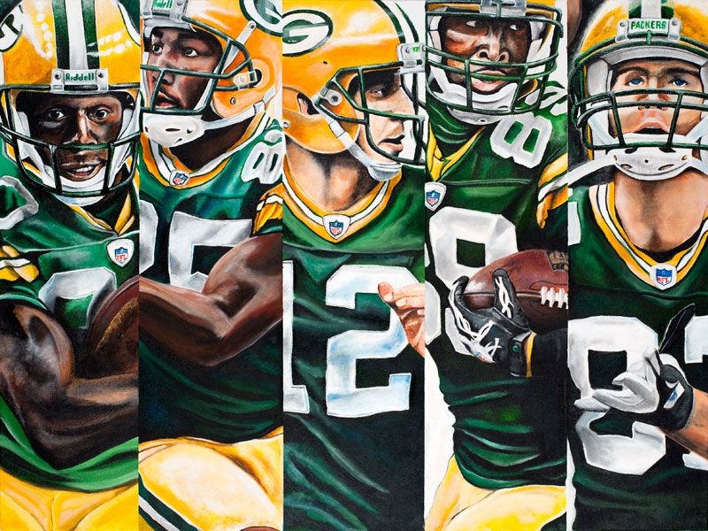 800x600 This Painting By Sports Artist Dan St. Clair Captures The Team - Green Bay Painting