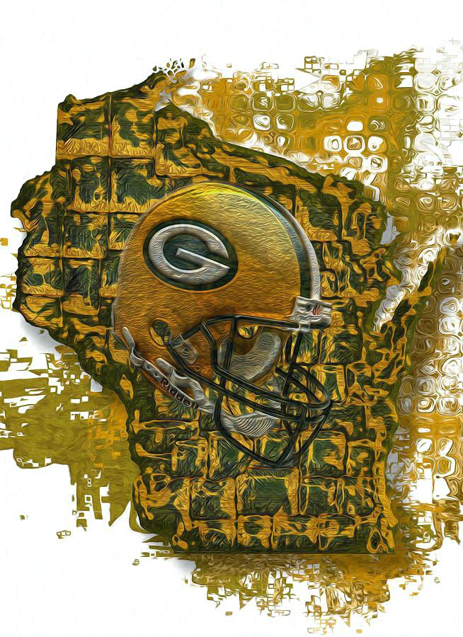 654x900 Green Bay Packer Artwork Oil Painting Solsticepress.co - Green Bay Painting