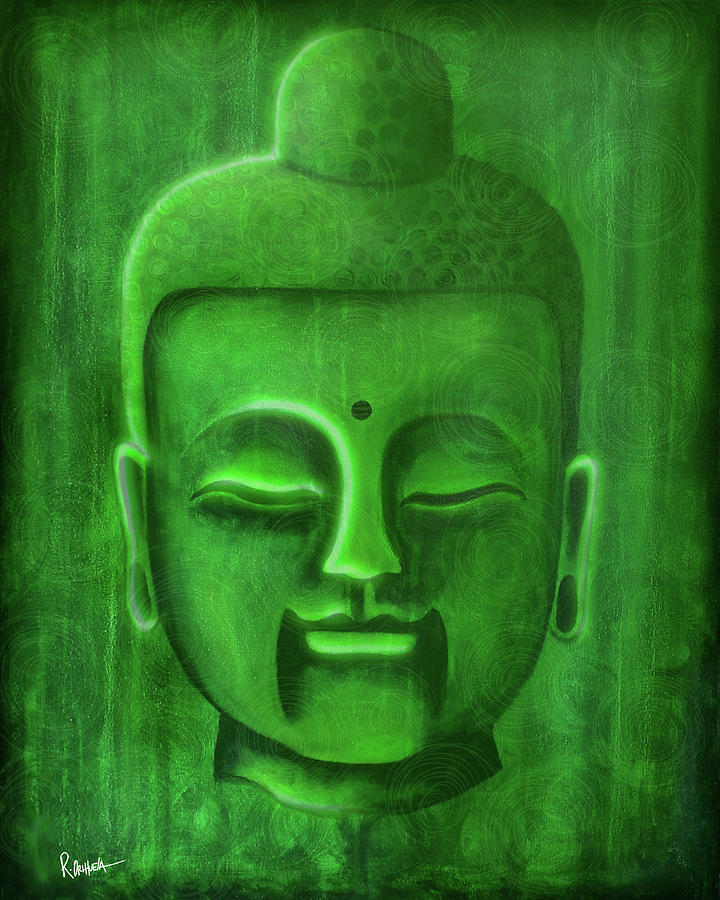 720x900 Green Buddha Painting By Roly O - Green Buddha Painting